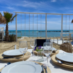 Villa Alwin eten aan het strand