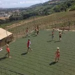 Een partijtje voetbal op Villa La Diva