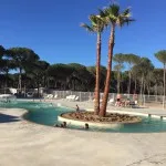 kinderzwembad op Cypsela Resort met mooie palmboom