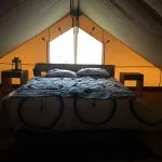 Glamping Lodge tweepersoons slaapkamer boven