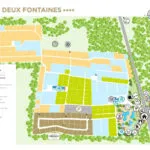 Plattegrond 2 Fontaines camping Bretagne