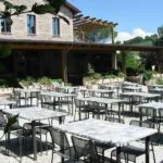 restaurant, terras buiten Pian di Boccio
